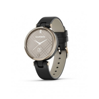 Смарт-годинник Garmin Lily Cream Gold Bezel with Black Case and Italian Leather Band (010-02384-B1)
