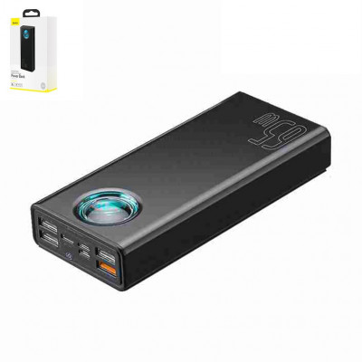 Зовнішній акумулятор (Power Bank) Baseus Amblight Digital Display Quick Charge 65W 30000mAh Black (PPLG-A01, PPLG000101)