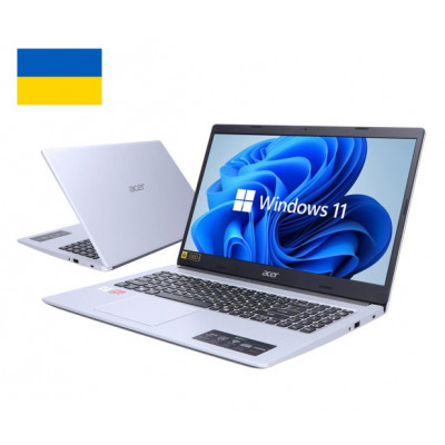 Ноутбук Acer Aspire 3 Athlon 3050U/8GB/64+240/Win11S Srebrny UKR