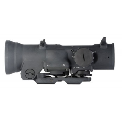 Elcan Specter DR 6x\/1.5x, 5.56 Reticle, with Flip Covers & ARD, Black & 4MOA XOPTEK