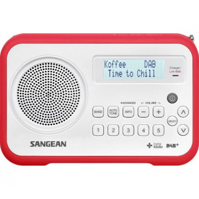 Радіоприймач Sangean TRAVELER 670 DPR-67 (білий-червоний)