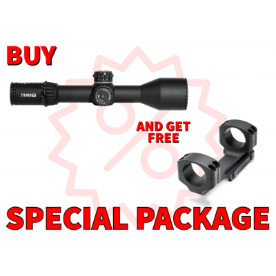 Steiner 5119 T6Xi Black 3-18x56mm 34mm Tube Illuminated SCR2 MIL Reticle First Focal Plane Features Throw Lever Package