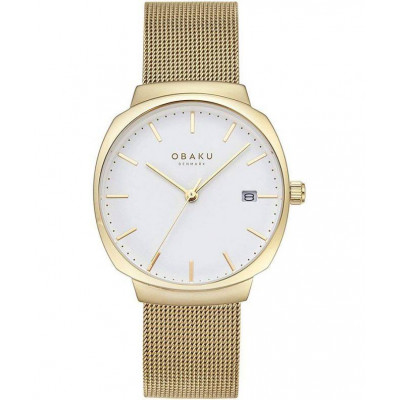 Жіночий годинник Obaku Felt Lille Gold V273LDGWMG