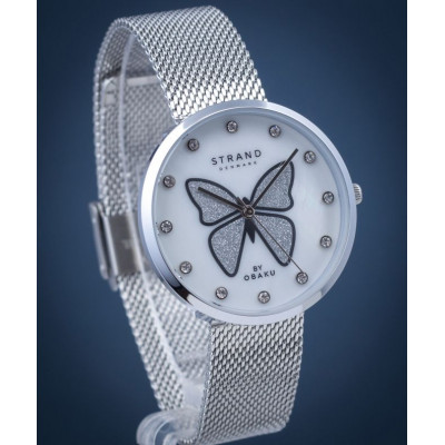 Жіночий годинник Strand by Obaku Butterfly S700LXCWMC-DB