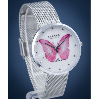 Жіночий годинник Strand by Obaku Butterfly S700LXCWMC-DBP