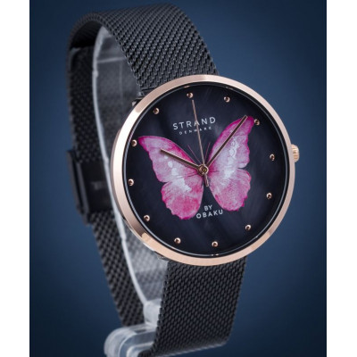 Жіночий годинник Strand by Obaku Butterfly S700LXVBMB-DBP