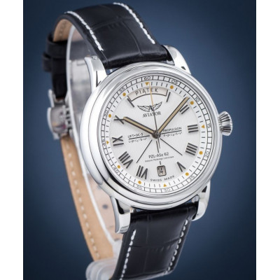 Чоловічий годинник Aviator Douglas Day-Date Polish Limited Edition V.3.35.0.281.4 PL
