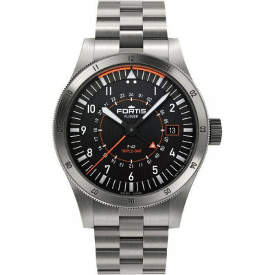 Чоловічий годинник Fortis Flieger F-43 Triple GMT F4260000