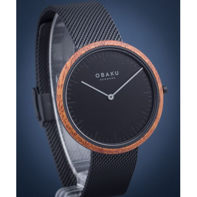 Чоловічий годинник Obaku Trae Charcoal V245GXBBMB