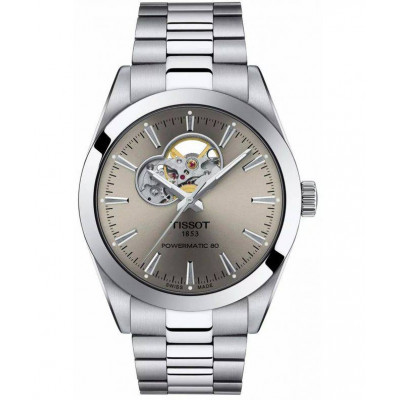 Чоловічий годинник Tissot Gentleman Powermatic 80 Open Heart T127.407.11.081.00 (T1274071108100)