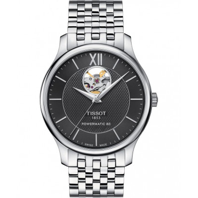 Чоловічий годинник Tissot Tradition Powermatic 80 Open Heart T063.907.11.058.00 (T0639071105800)