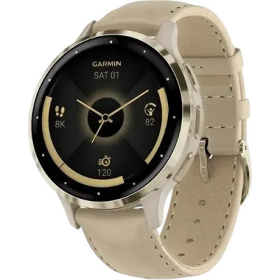 Смарт-годинник Garmin Venu 3S Soft Gold S. Steel Bezel w. French Gray Case and S. Band