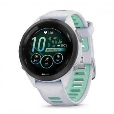 Garmin Forerunner 265S Black Bezel w. Whitestone Case and Whitestone/Neo Tropic S. Band (010-02810-04/14/54)