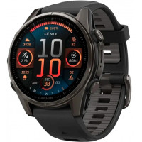 Garmin Fenix 8 43mm AMOLED Sapphire Carbon Gray DLC Tit. w. Black/Pebble Gray S. Band (010-02903-20/21/28)