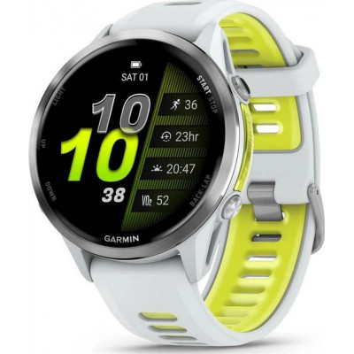 Garmin Forerunner 970 Titanium w. Whitestone Case and Whitestone/T. Amp Yellow Band (010-02969-01/11/61)