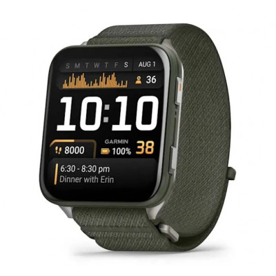 Garmin Venu X1 Moss with Titanium Caseback and Moss ComfortFit Nylon Band (010-02980-01/03/23)