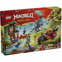 Блоковий конструктор LEGO NINJAGO Автомобільна битва ніндзя біля будинку на дереві (71857)