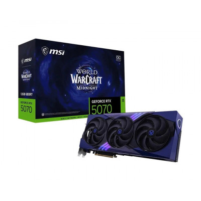 Відеокарта MSI GeForce RTX 5070 12G World of Warcraft MIDNIGHT VOID EDITION OC