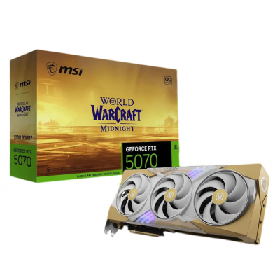 Відеокарта MSI GeForce RTX 5070 12G World of Warcraft MIDNIGHT LIGHT EDITION OC