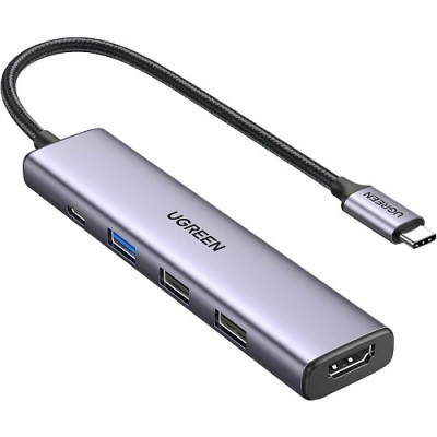 Мультипортовий адаптер Anker 555 PowerExpand 8-in-1 Grey (A8383, A8380)