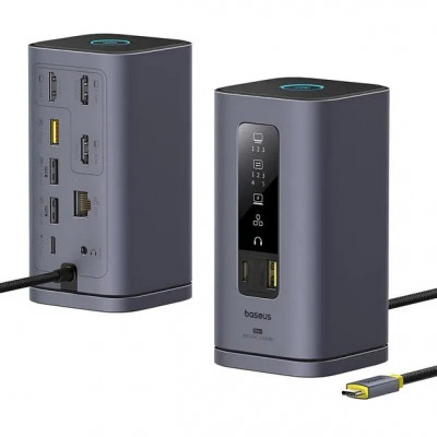Док-станція Baseus Spacemate Series 11-in-1 MAC Docking Station Grau (B00568101813-01)