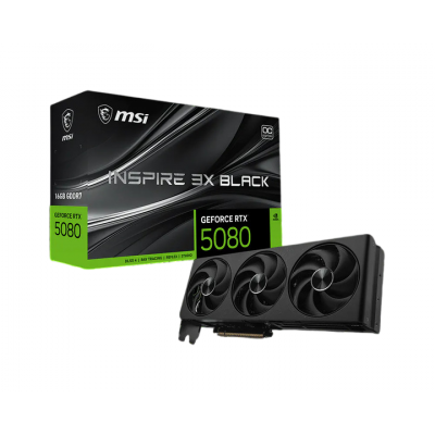 Відеокарта MSI GeForce RTX 5080 16G INSPIRE 3X OC BLACK