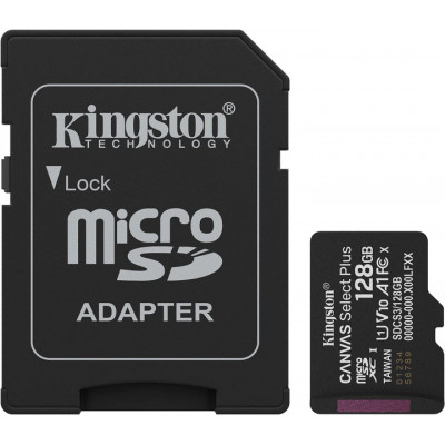 Micro SD накопичувач GIGASTONE MicroSDXC UHS-1 U3 128 GB Professional (GS-2IN1666XU3V30A1-128GB-R)