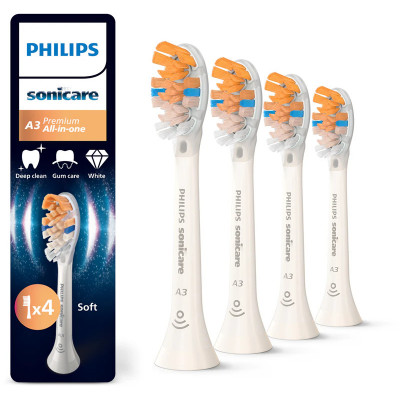 Насадка для електричної зубної щітки Philips Sonicare A3 Premium All-in-One White HX9094/87 Насадка для електричної зубної щітки Philips Sonicare A3 Premium All-in-One White HX9094/87