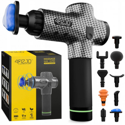 Ручний перкусійний масажер 4FIZJO Massage Gun Ultra Cool Edition 100 Вт масажний пістолет (P-5905973401470)
