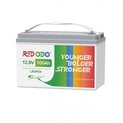 Батарея LiFePo4 Redodo 12.8V 100Ah, 1280Wh, BMS 100A, Mini (R12V100-100-MINI16-A60)