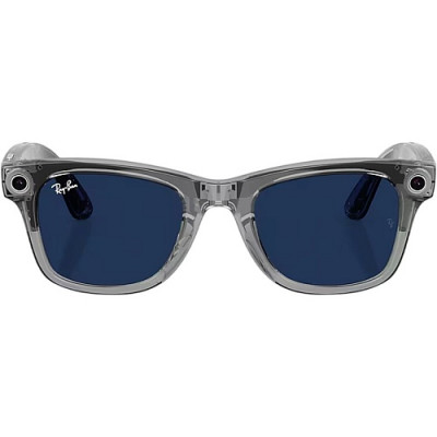 Смарт-окуляри Ray-Ban Meta Wayfarer Gen2 Large Shiny Transp. Grey Frame/Clear Sapphire Transit.Lens (RW4012 6840MF 53-22)