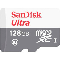 Карта пам'яті SanDisk 128 GB microSDHC UHS-I Ultra + SD adapter SDSQUNR-128G-GN3MA