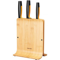 Набір кухонних ножів із бамбуковим блоком Fiskars Functional Form (1057553)