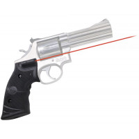 Crimson Trace LG308 Lasergrips 5mW Red Laser with 633nM Wavelength & 50 ft Range Black Finish for Round Butt S&W Hog Hunter K & L Frame
