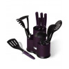 Кухонний набір із підставкою 12 предметів Berlinger Haus Purple Eclipse Collection (BH-6258)