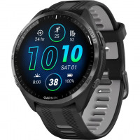 Спортивний годинник Garmin Forerunner 965 Carbon Gray Titanium Bezel w. Blk Case and Blk/Powder Gray S. Band (010-02809-00/10/8)
