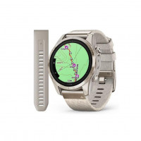 Смарт-годинник Garmin Epix Pro Gen 2 Sapphire 42mm Soft Gold w. Cream H. Nylon Band (010-02802-20)