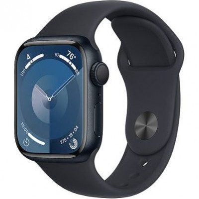 Смарт-годинник Apple Watch Series 9 GPS 41mm Midnight Aluminum Case w. Midnight Sport Band - S/M (MR8W3)