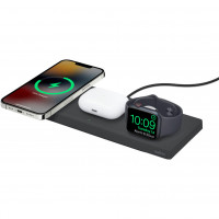 Мережевий, бездротовий зарядний пристрій Belkin BOOST CHARGE PRO 3-in-1 Wireless Charging Pad with MagSafe Black (HPU72, WIZ016vfBK)