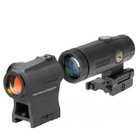 Комплект! Приціл коліматорний з магніфером HOLOSUN HS403R & HM3XT