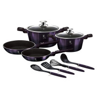 Набір каструль і сковорідок Berlinger Haus Purple Eclipse Collection (BH-7140)