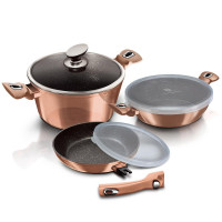 Набір каструль і сковорідок Berlinger Haus Metallic Line Rose Gold Edition (BH-7051)
