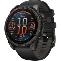 Спортивний годинник Garmin Fenix 8 47mm AMOLED Sapphire Carbon Gray DLC Titanium w. Black/Pebble Gray S. Band (010-02904-20/21)