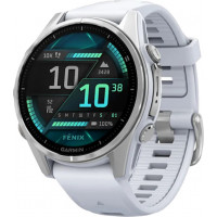 Спортивний годинник Garmin Fenix 8 43mm AMOLED Silver with Whitestone Silicone Band (010-02903-00)