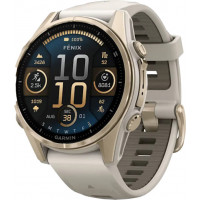 Спортивний годинник Garmin Fenix 8 43mm AMOLED Sapphire Soft Gold w. Fog Gray/Dark Sandstone S. Band (010-02903-10/11)