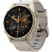 Спортивний годинник Garmin Fenix 8 43mm AMOLED Sapphire Soft Gold with Limestone Leather Band (010-02903-40)