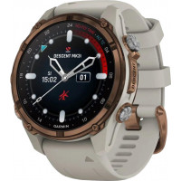 Смарт-годинник Garmin Descen Mk3i – 43 mm Bronze PVD Titanium with French Gray Silicone Band (010-02753-13/14)