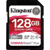 Карта пам'яті Kingston 128 GB SDXC Class 10 UHS-II U3 Canvas React Plus (SDR2V6/128GB)