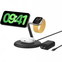 Док-станція Belkin BoostCharge Pro 3-in-1 Magnetic Stand Qi2 Black (WIZ023ttBK)
