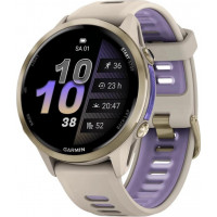 Смарт-годинник Garmin Forerunner 970 Soft Gold Titanium w. French Gray C. and French Gray/T. Indigo Band (010-02969-02/12)